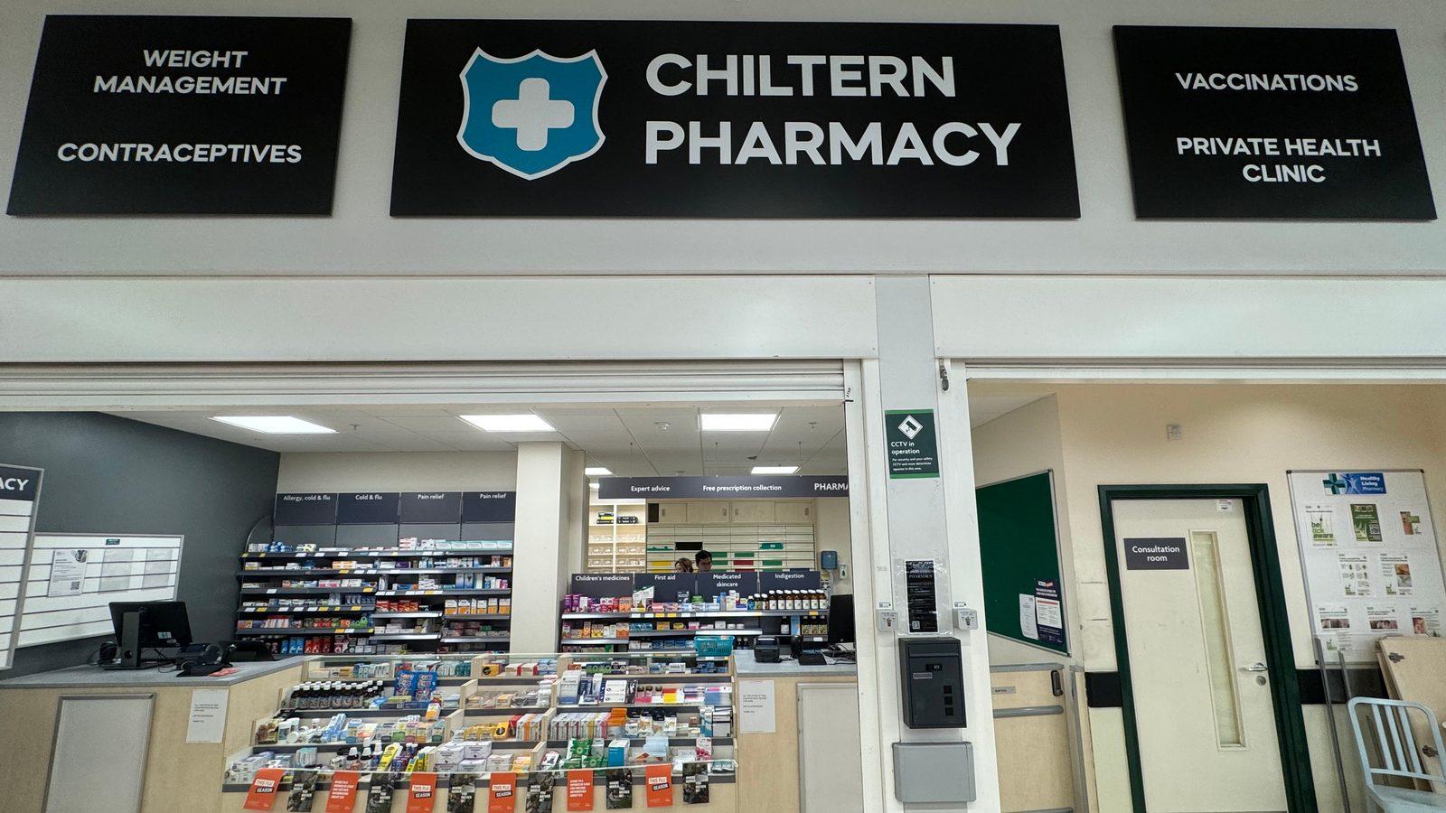 Inside Chiltern Pharmacy
